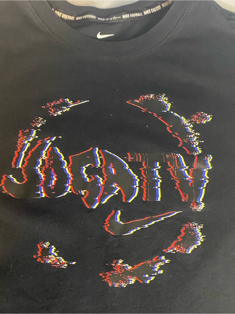 Nike The Nike Tee Graphic T-Shirt Graphic Short Sleeve Tee Black & Red Large